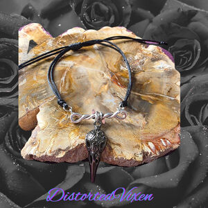 Barbed Wire Charm Bracelet – Cord Adjustable Gothic Talisman | Dark Feminine